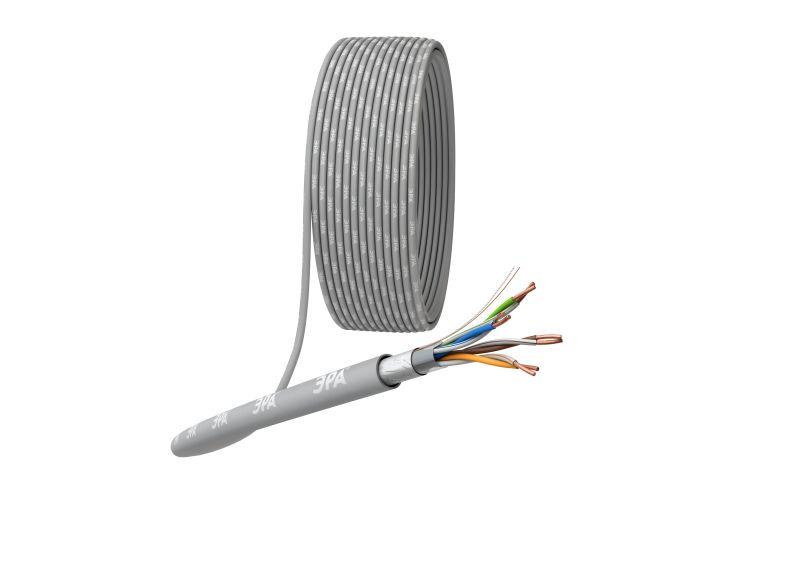 кабель витая пара f/utp кат.5e 4х2х24awg solid cu pvc сер. (м) эра б0044688 от BTSprom.by