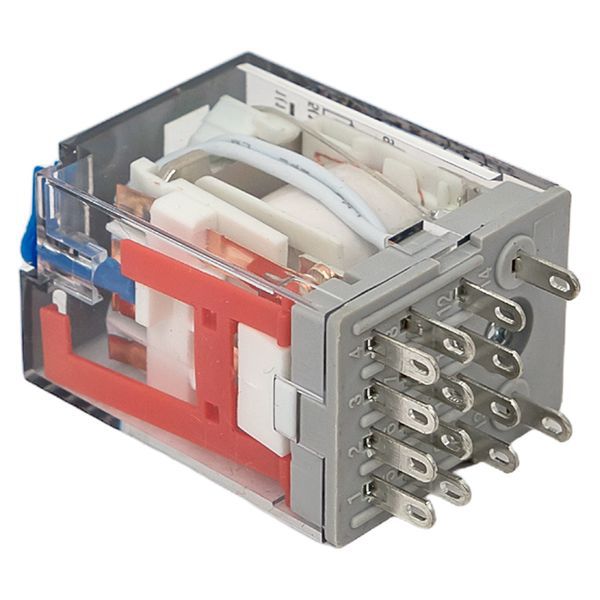  Реле промежуточное с кнопкой и мех. индикацией RPAt 22/4 5А 220В DC AVERES EKF rpat-22-4-220DC фото в каталоге от BTSprom.by