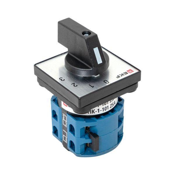  Переключатель кулачковый ПК-1-101 1п 25А "0-1-2-3" EKF pk-1-101-25 фото в каталоге от BTSprom.by