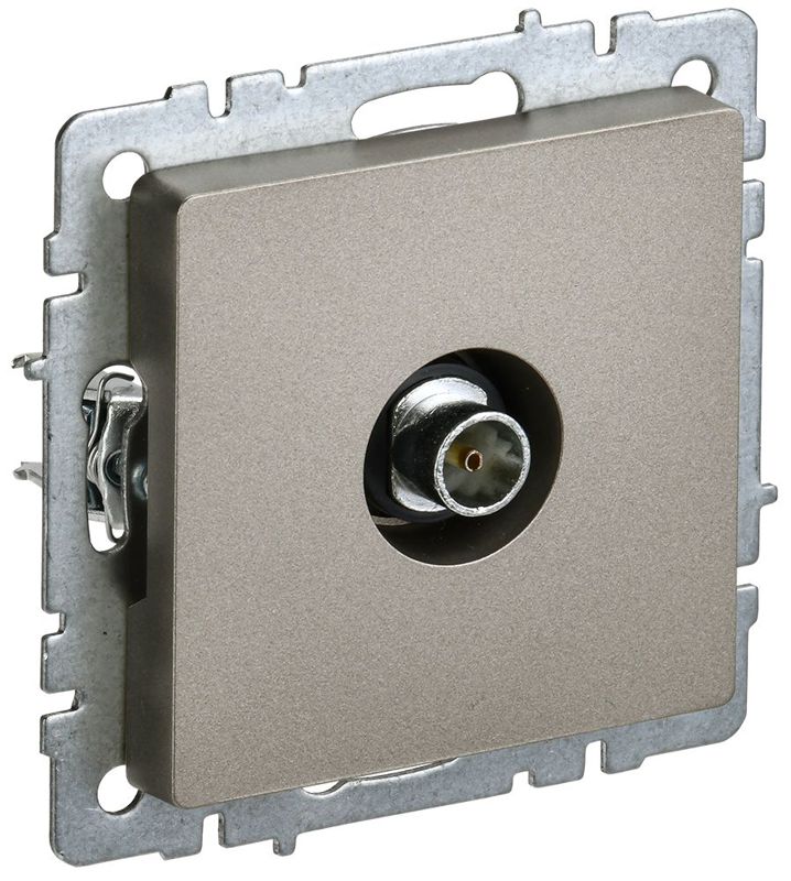 розетка телевизионная оконечная tv сп brite ртв11-0-брш механизм шампань iek br-a10-o-k37 от BTSprom.by