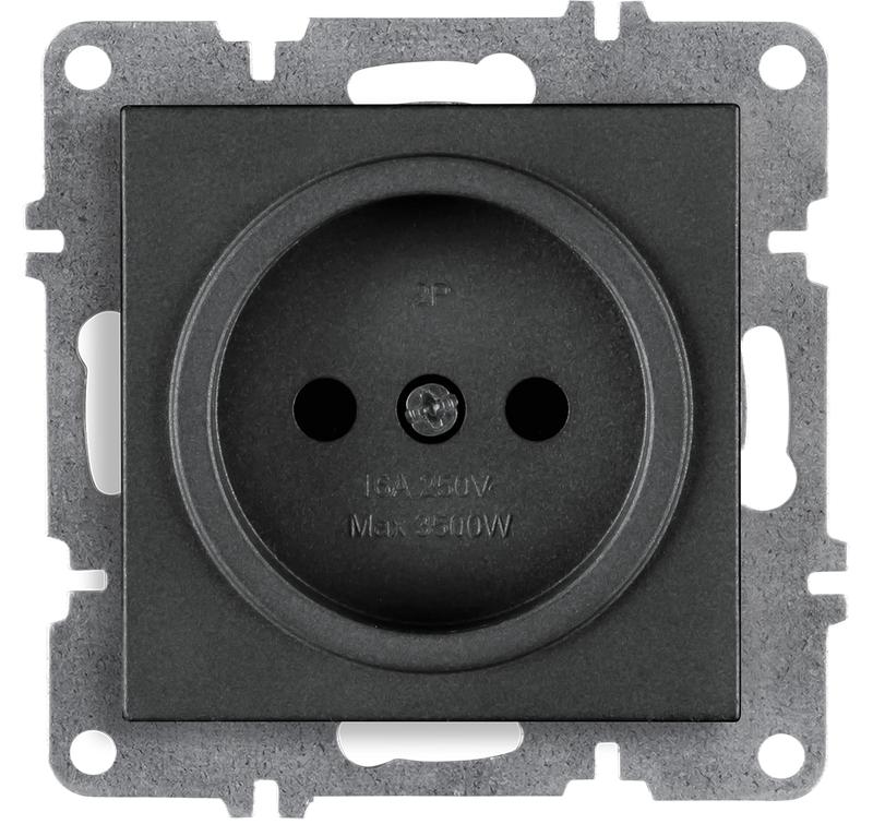 розетка 1-м без заземл. механизм lavin/karen графит arvia 50 04 2000 215 от BTSprom.by