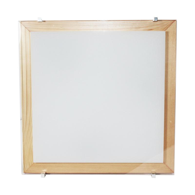  Светильник НПБ 09-3х40-003 "Полесье" 400х400 М97 бел. /корпус сосна /держатель хром (инд. упак.) Элетех 1005205893 фото в каталоге от BTSprom.by