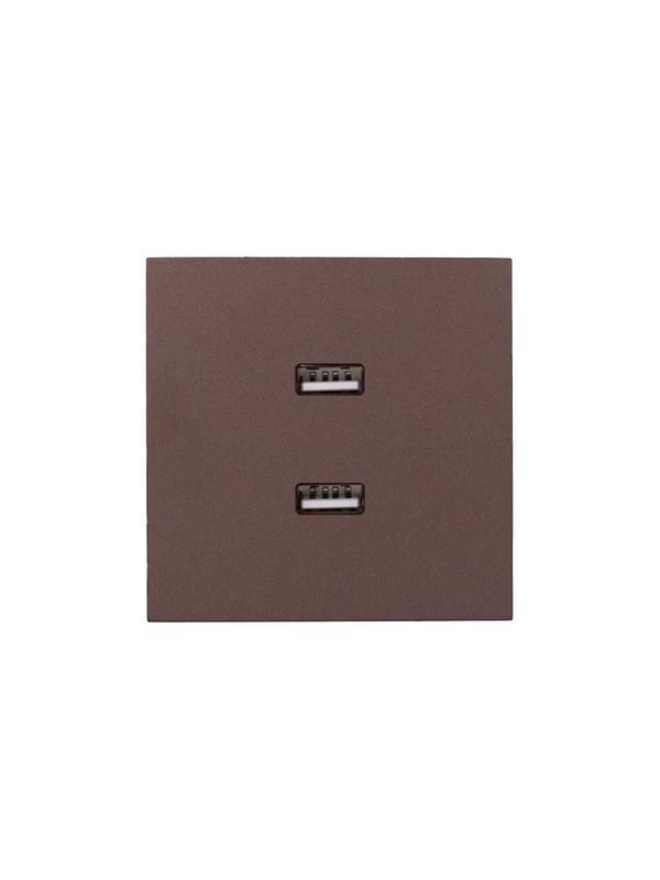 розетка 2-мест. usb разъем сп zima ip20 шоколад lezard 704-7388-192 от BTSprom.by