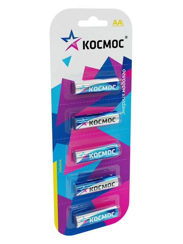 элемент питания алкалиновый aa/lr6 bp-5 (блист.5шт) космос koclr65bl от BTSprom.by