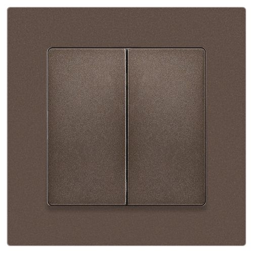  Выключатель 2-кл. СП Accent 6-104-08 10А IP20 250В AL/CU бронза Intro Б0063497 фото в каталоге от BTSprom.by