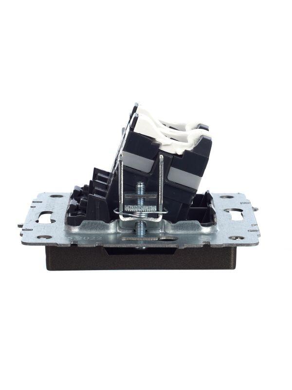  Розетка компьютерная 2-м СП BRITE RJ45 кат.5E РК10-2-БрТБ механизм бронза IEK BR-K20-1-K45 фото в каталоге от BTSprom.by