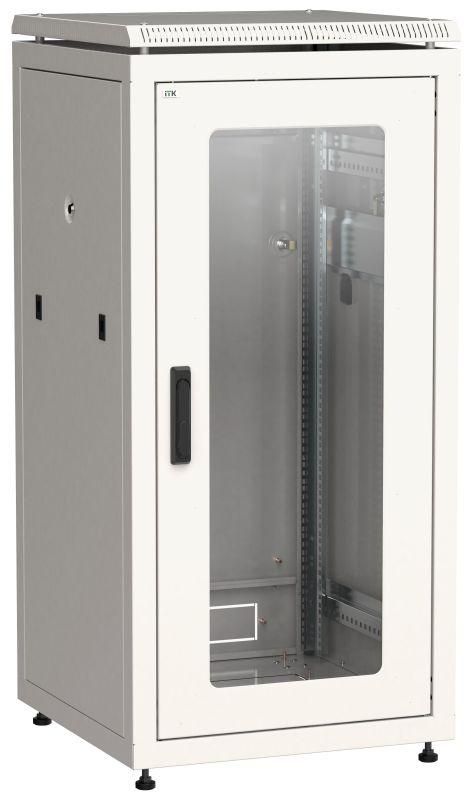 шкаф сетевой 19дюйм linea n 28u 600х800мм стекл. передн. дверь сер. itk ln35-28u68-g от BTSprom.by