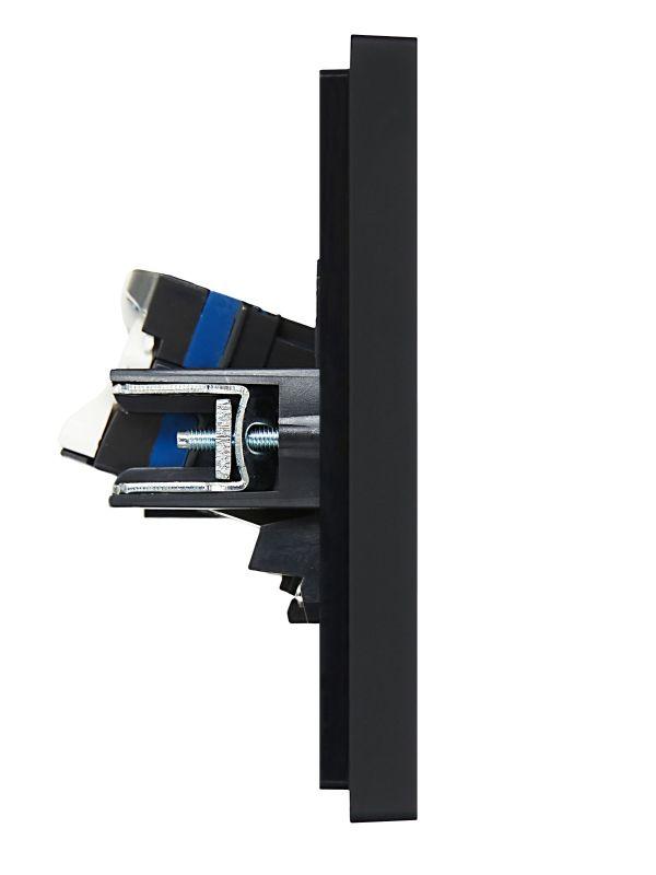  Розетка компьютерная 2-м RJ45 кат.6 FORTE&PIANO FP134 черн. IEK FP-K20-2-K02 фото в каталоге от BTSprom.by