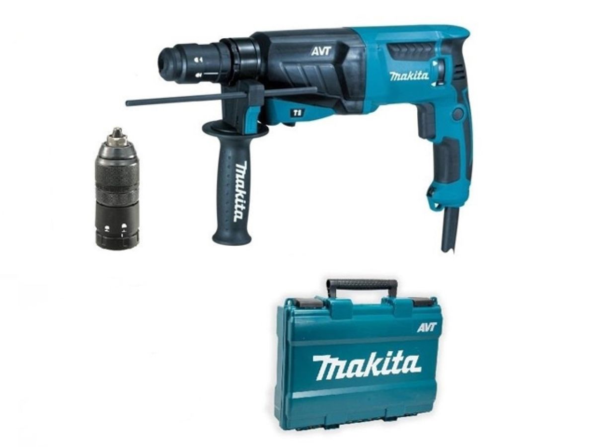перфоратор makita hr 2631 ft в чем. (800 вт, 2.4 дж, 3 реж., патрон sds-plus, звп в комплекте, вес 2.8 кг) hr2631ft от BTSprom.by