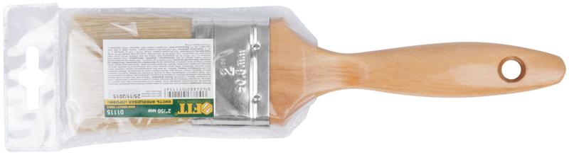  Кисть флейцевая "профи" натур. светлая щетина деревянная ручка 2дюйм (50мм) FIT 01115 фото в каталоге от BTSprom.by