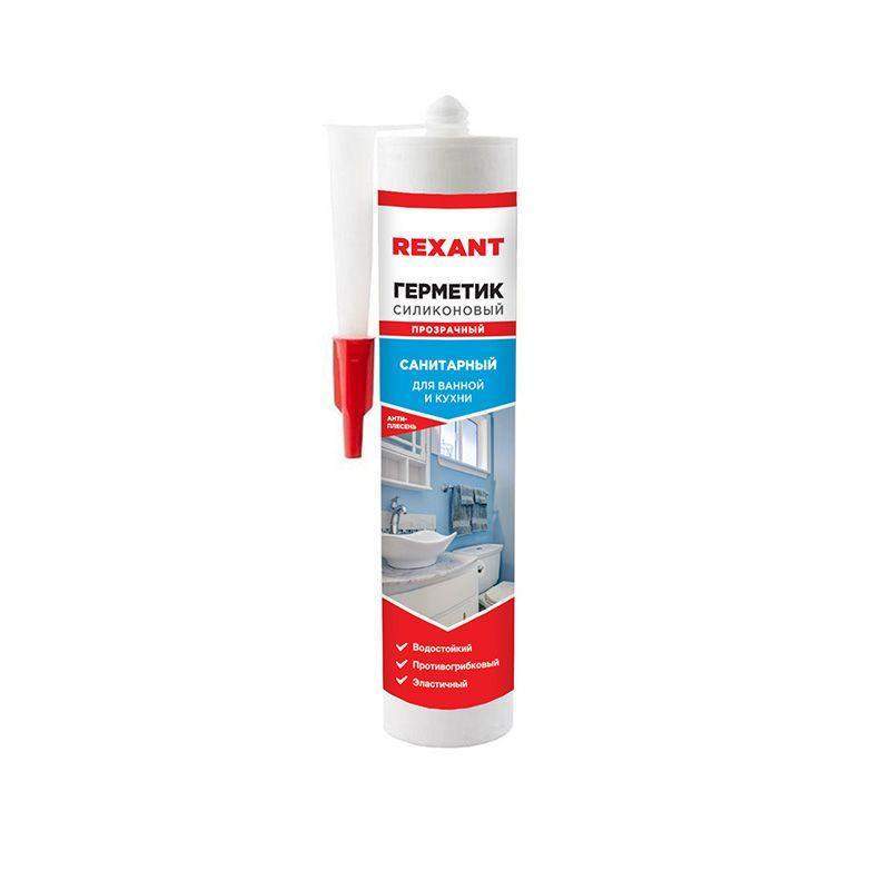 герметик силиконовый санитарный 280мл прозр. rexant 89-0920 от BTSprom.by