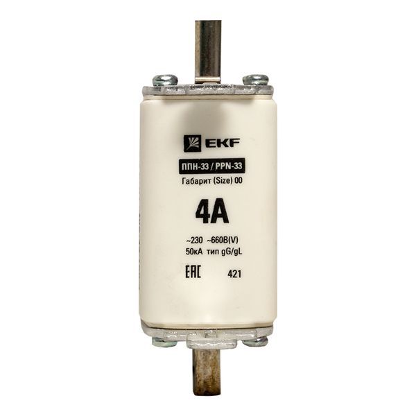  Вставка плавкая ППН-33 160/4А габарит 00 PROxima EKF fus-33/160/4 фото в каталоге от BTSprom.by