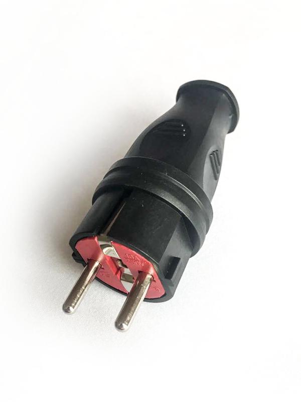 вилка прямая 16а ip44 черн. космос vksm-z-ip(b)16a от BTSprom.by