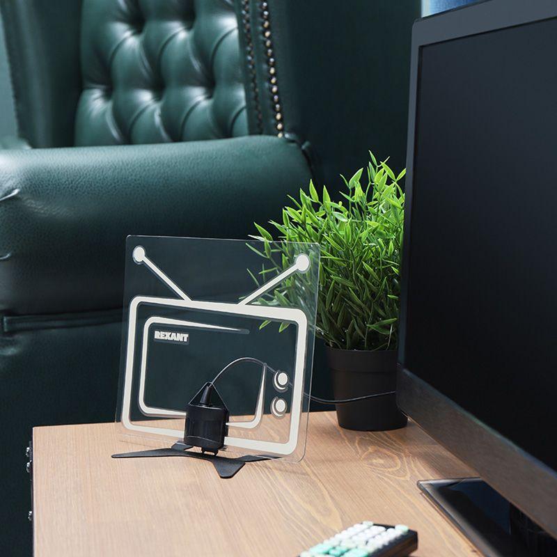  Антенна ТВ комнатная "АКТИВНАЯ" для цифрового телевидения DVB-T2 Ag-719 (с USB) Rexant 34-0719 фото в каталоге от BTSprom.by