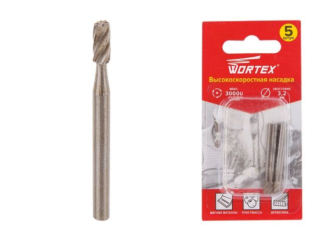 высокоскоростная насадка 3.2 мм wortex (раб. диам. 3.2 мм, диам. хвостовика 3.2 мм, 30000 об/мин) etam3203218 от BTSprom.by