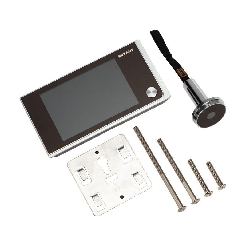  Видеоглазок дверной DV-114 с цветным LCD-дисплеем 3.5дюйм широкий угол обзора 120град. Rexant 45-1114 фото в каталоге от BTSprom.by