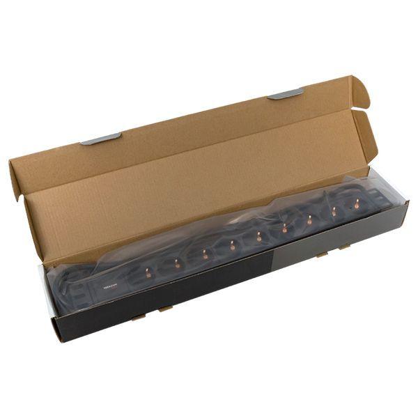  Блок PDU TERACOM PRO 19дюйм 1U 16А/250В 9 роз. Schuko шнур 2м 3х1.5кв.мм вилка Schuko корпус алюм. черн. EKF TRP-HPD-16A-9SH-2MSH фото в каталоге от BTSprom.by