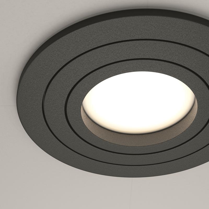  Светильник Atom GU10 10Вт встраив. Maytoni DL023-2-01B фото в каталоге от BTSprom.by