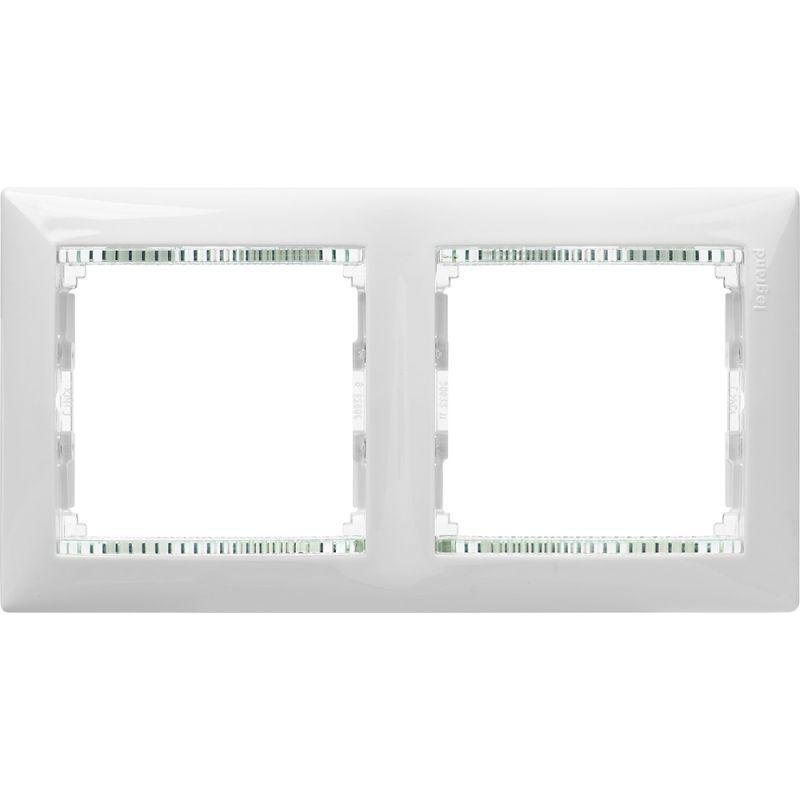 рамка 2-м valena горизонт. бел./кристалл leg 774462 от BTSprom.by