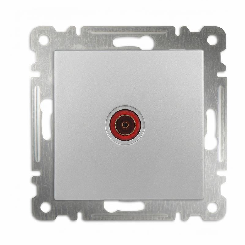 розетка телевизионная проходная tv сп karea 16а ip20 механизм дым. серебр. makel 57065007 от BTSprom.by