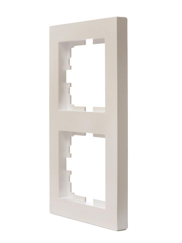  Рамка 2-местн. вертик. VESNA жемчуж./бел. перламутр LEZARD 742-3000-152 фото в каталоге от BTSprom.by
