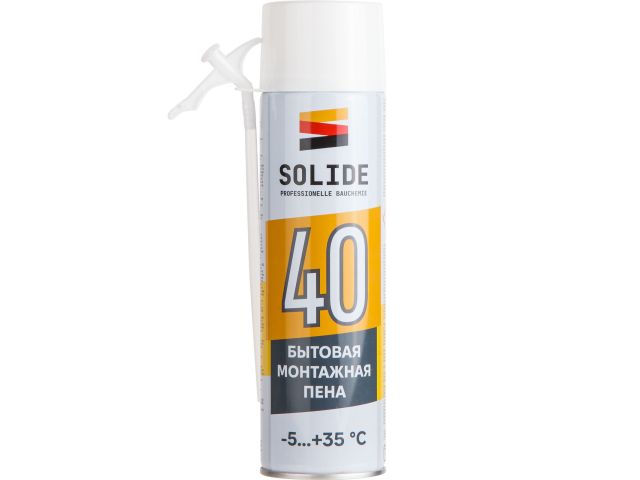 пена монтажная бытовая всесезонная solide foam 40 (500мл) sl-37025-1 от BTSprom.by