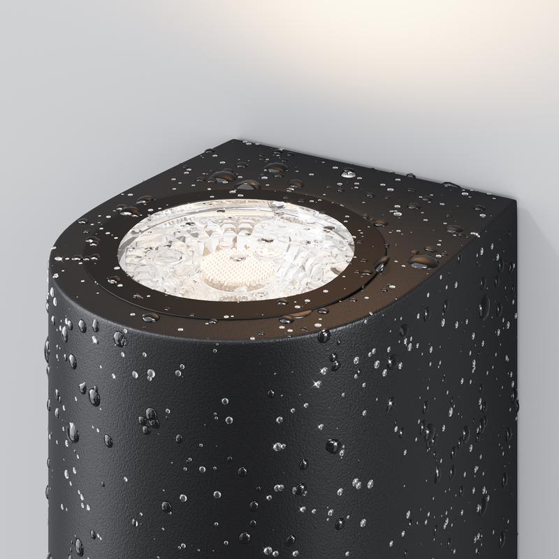  Светильник Slat 2х10Вт GU10 IP54 бра настен. Maytoni O044WL-02B фото в каталоге от BTSprom.by