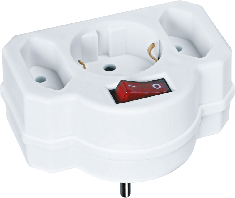 разветвитель 3-м (1-м - с заземл. 2-м - без заземл.) 10а ip20 94 698 nad-3-r2f-wh в ряд navigator 94698 от BTSprom.by