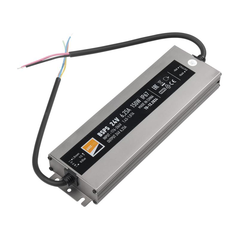  Блок питания для светодиодной ленты 150Вт 6.25А 24В IP67 BSPS влагозащ. метал. Pro+ JazzWay 5024212 фото в каталоге от BTSprom.by