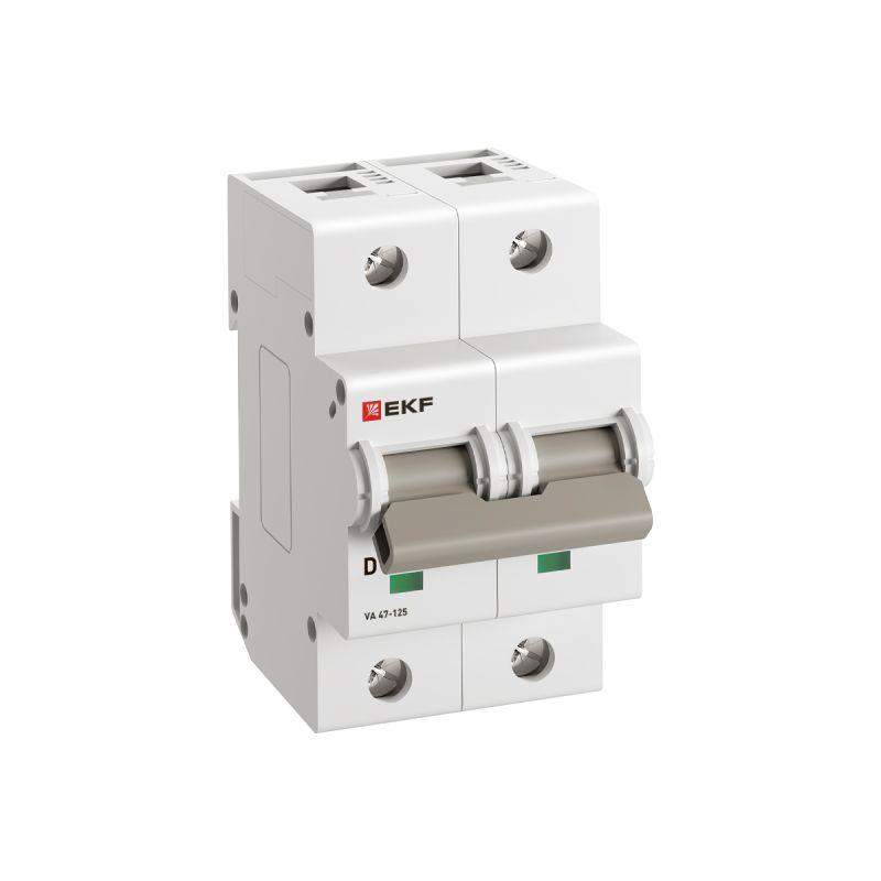 выключатель автоматический 2п d 50а 15ка ва 47-125 proxima ekf mcb47125-2-50d от BTSprom.by