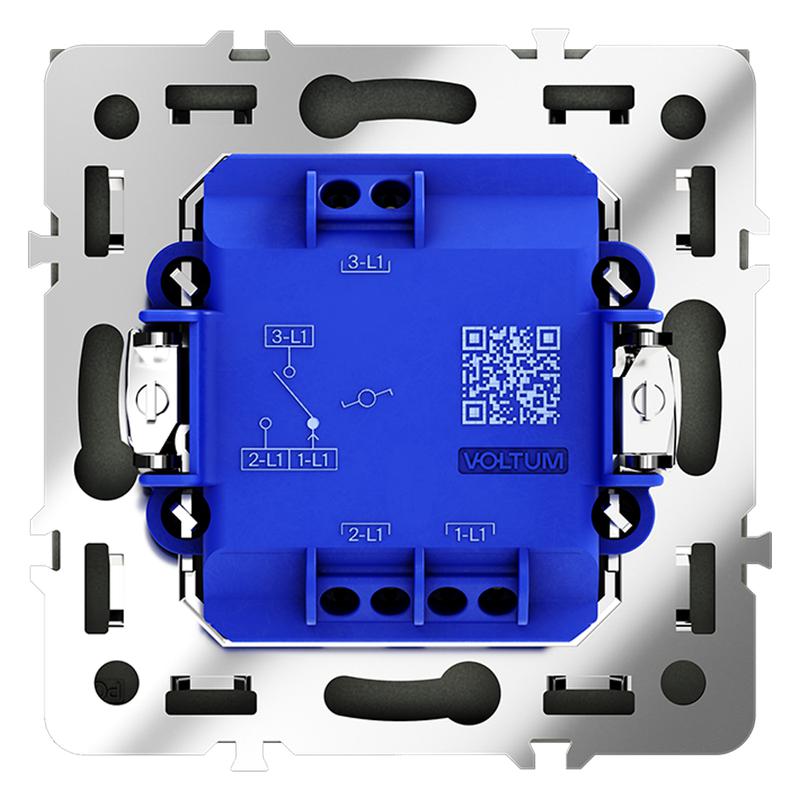  Переключатель проходной 1-кл. СП S70 10А механизм черн. матов. Voltum VLS010308 фото в каталоге от BTSprom.by