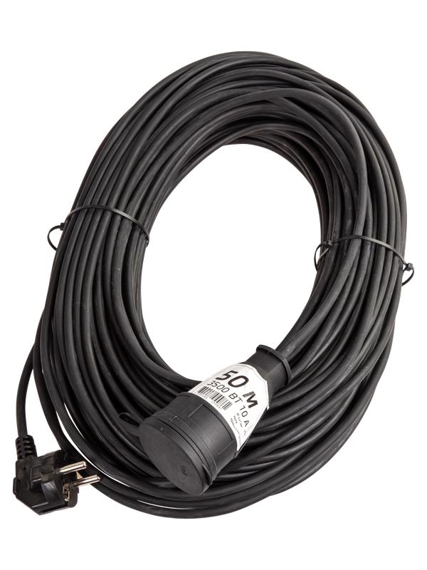 удлинитель-шнур 1х50м 10а ip44 3500вт 220-350в кг 2х1.0мм каучук космос yshksm50m-1g(10a)kg от BTSprom.by