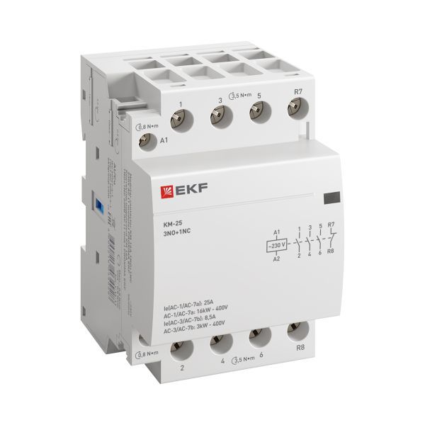 контактор модульный км 25а 3nо+nc (3 мод.) ekf km-3-25-31 от BTSprom.by