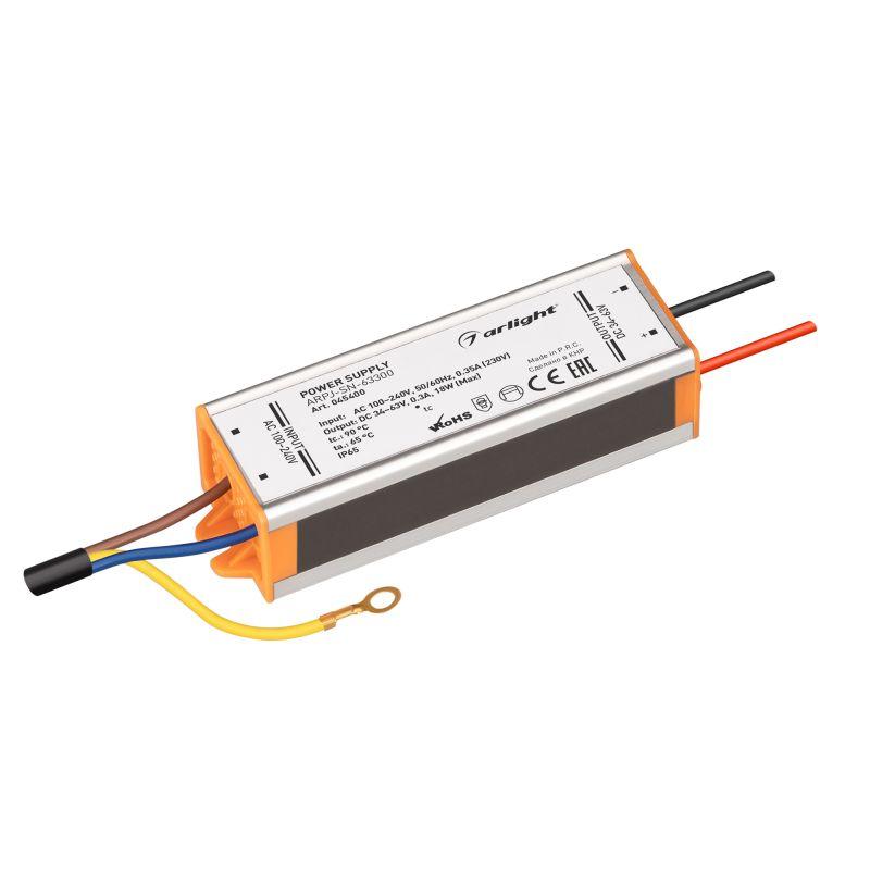 блок питания arpj-sn-63300 (18вт 34-63в 300ма) ip65 металл arlight 045400 от BTSprom.by