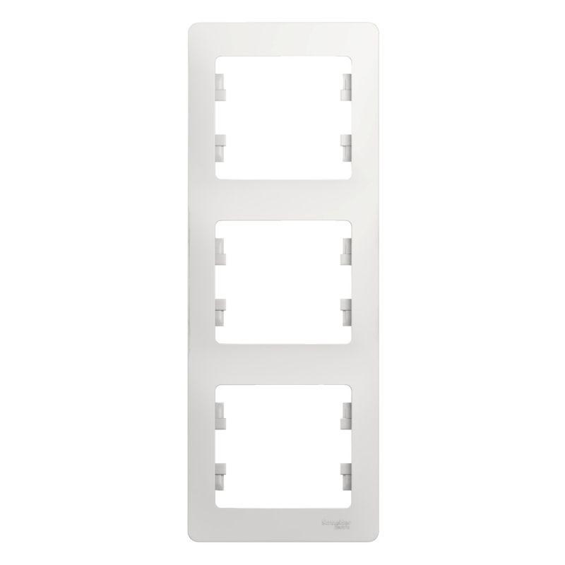 рамка 3-м glossa вертикал. бел. se gsl000107 от BTSprom.by