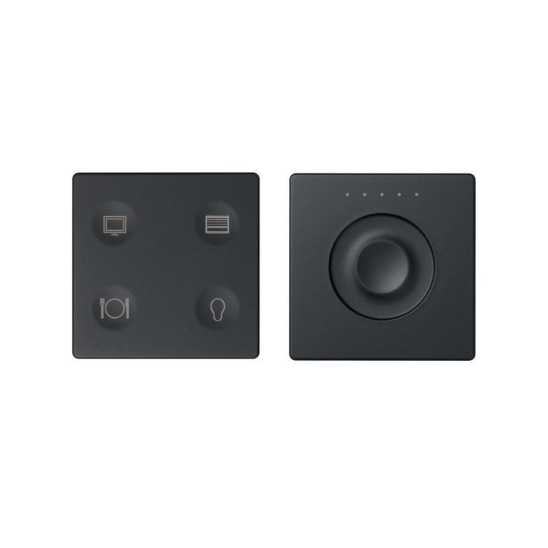 комплект выключателя 4-кл. сенсорн. + регулятор т3 knx; rj12 графит simon82 sense 8400655-038 от BTSprom.by