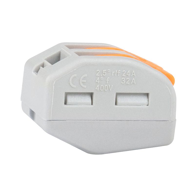  Клемма строительно-монтажная OptiKit СМК 222-412 с рычагом 2 отверстия 0.2-2.5(4.0)кв.мм КЭАЗ 351062 фото в каталоге от BTSprom.by