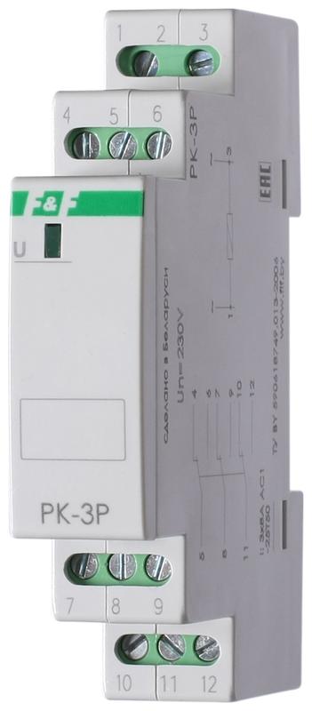 реле промежуточное pk-3p (монтаж на din-рейке 35мм 220в 50гц 3х8а 3no/nc ip20) f&f ea06.001.023 от BTSprom.by