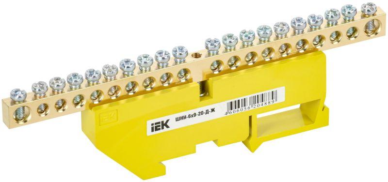 шина pe "земля" на din-изоляторе шни-6х9-20-д-ж iek ynn10-69-20d-k05 от BTSprom.by шина pe "земля" на din-изоляторе шни-6х9-20-д-ж iek ynn10-69-20d-k05 от BTSprom.by