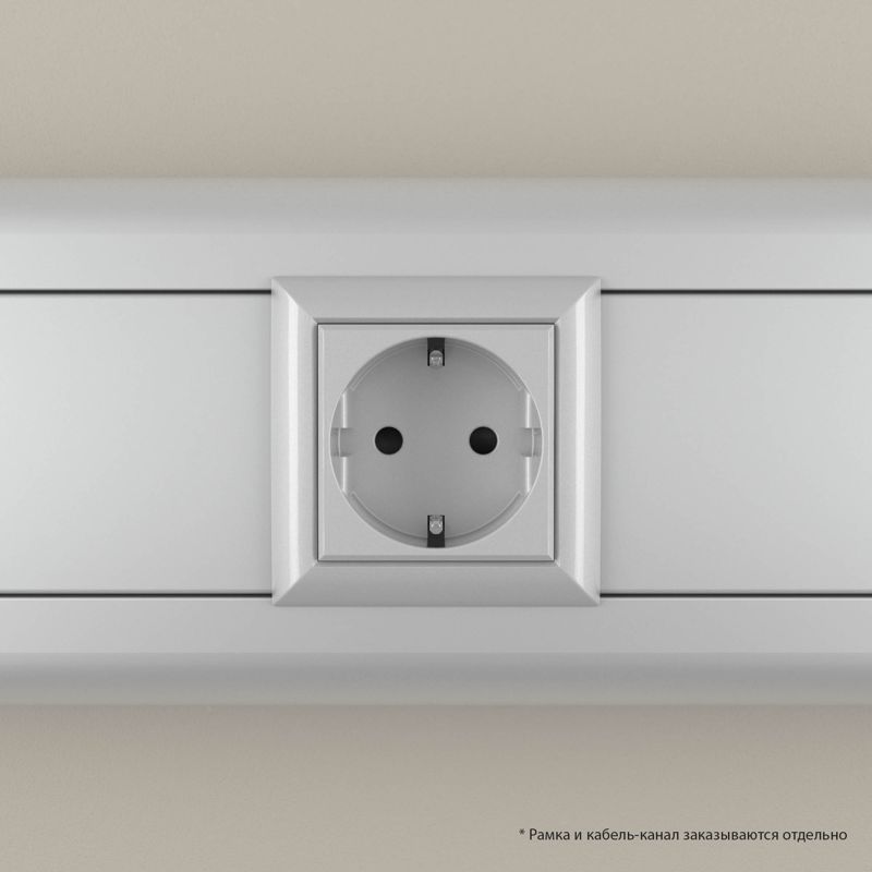  Розетка 1-м 2мод. Avanti "Закаленная сталь" 16А 2P+E защ. шторки сер. DKC 4404002 фото в каталоге от BTSprom.by