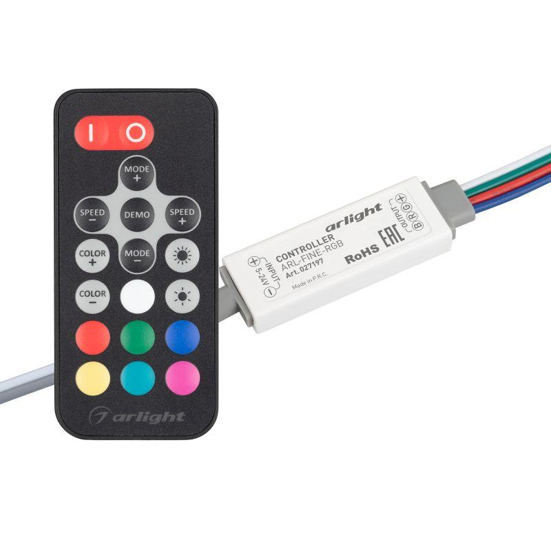 контроллер arl-fine-rgb black (5-24в 3х2а rf пду 18кн) (ip20 пластик) arlight 027197 от BTSprom.by