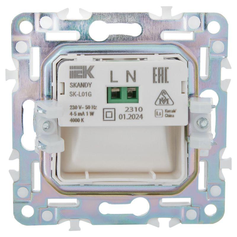  Подсветка светодиодная SKANDY встраив. SK-L01G графит IEK SK-FL20-K53 фото в каталоге от BTSprom.by