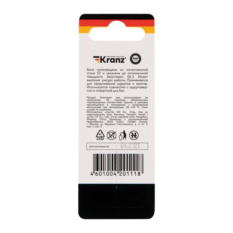  Бита для шуруповерта Torx T25х50мм (уп.2шт) Kranz KR-92-0428-1 фото в каталоге от BTSprom.by