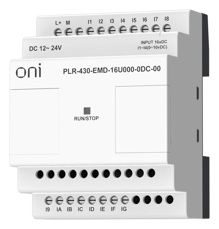 Модуль расширения входов выходов ПЛК 430 12 DI 4 UI (0-10В/DI) 24В DC ONI PLR-430-EMD-16U000-0DC-00 фото в каталоге от BTSprom.by