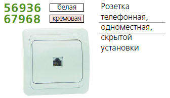 розетка телефонная 1-м сп classic rj11 (4p4c) бел. powerman 1151421 от BTSprom.by