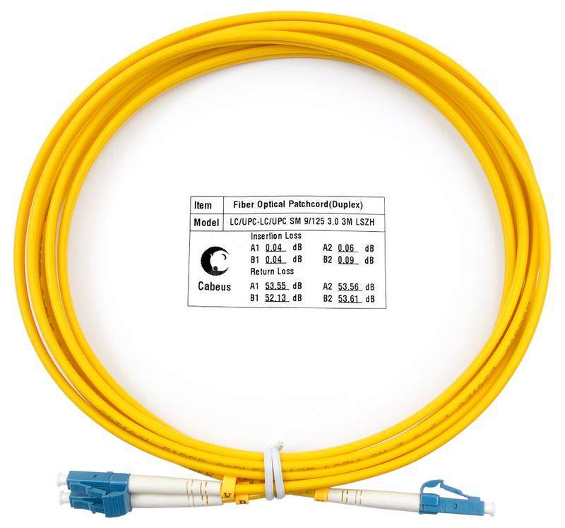 шнур оптический fop(d)-9-lc-lc-3m duplex lc-lc 9/125 sm 3м lszh cabeus 7345c от BTSprom.by