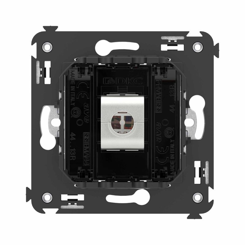  Розетка компьютерная 1-м СП Avanti "Черный квадрат" RJ45 кат.6 без шторок экранир. механизм DKC 4402793 фото в каталоге от BTSprom.by