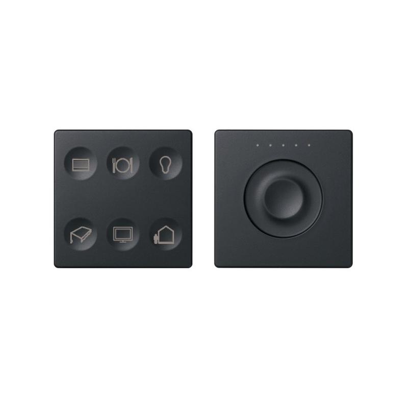 комплект выключателя 6-кл. сенсорн. + регулятор т3 knx; rj12 графит simon82 sense 8400675-038 от BTSprom.by