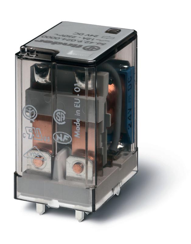 реле миниатюрное силовое электромеханич. монтаж на печатную плату 2co 12а agcdo 12в dc rti опции: нет finder 564290122000 от BTSprom.by