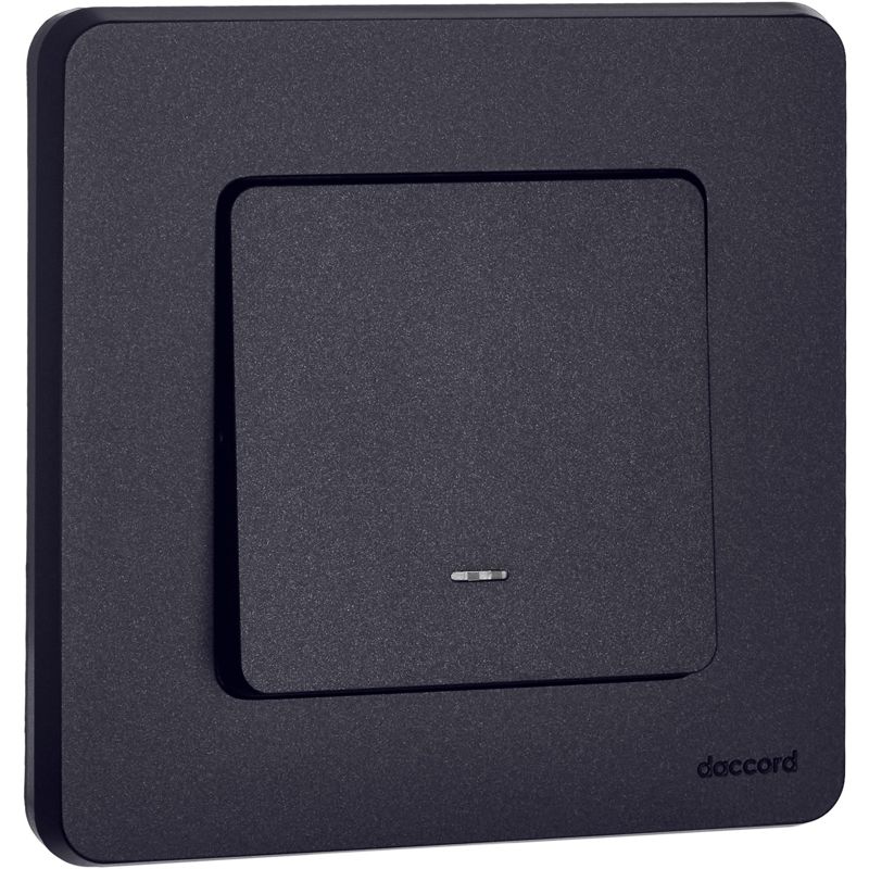  Выключатель 1-кл. Inspiria 10А IP20 250В 10AX с подсветкой/индикацией механизм антрацит IEK 673613 фото в каталоге от BTSprom.by